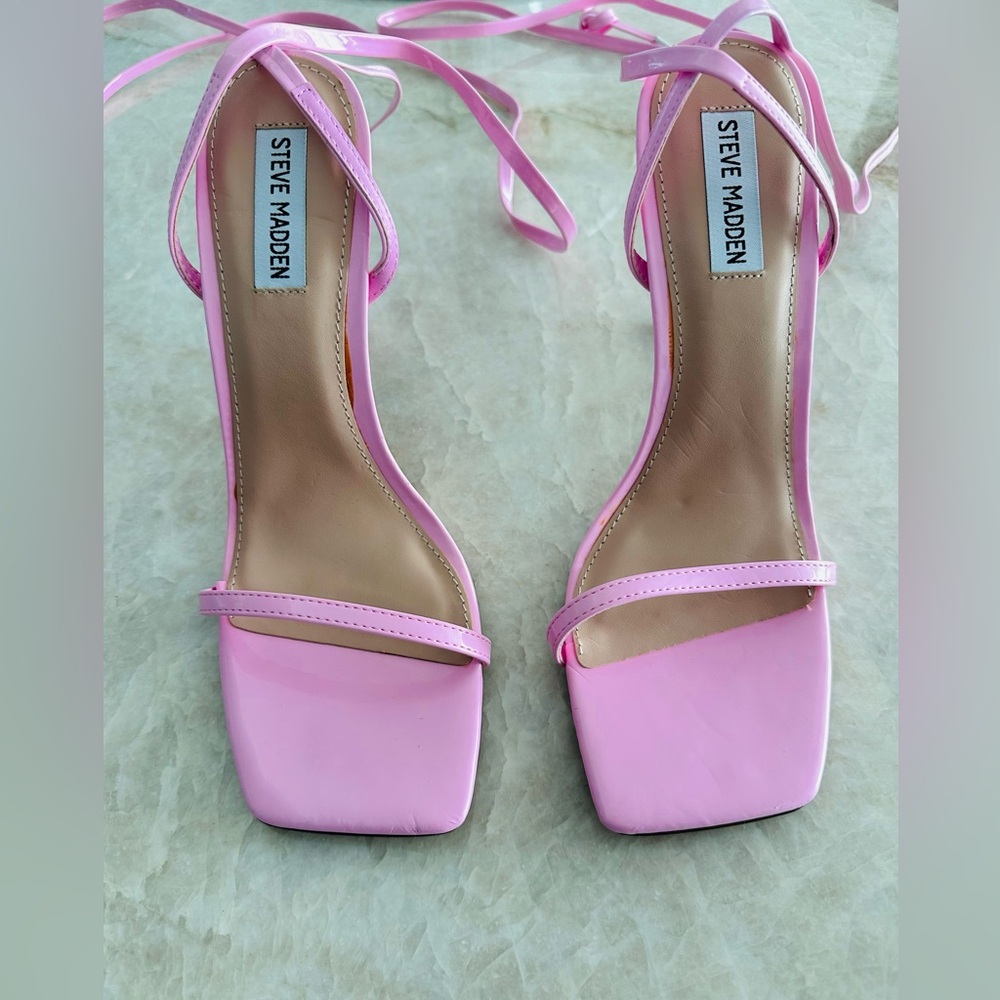 Steve Madden Uplift Light Pink Strappy Heels size 10